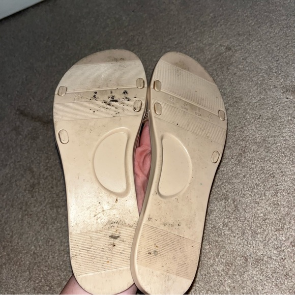 Badgley Mischka Rose Gold Sparkly Sandals - Picture 3 of 4